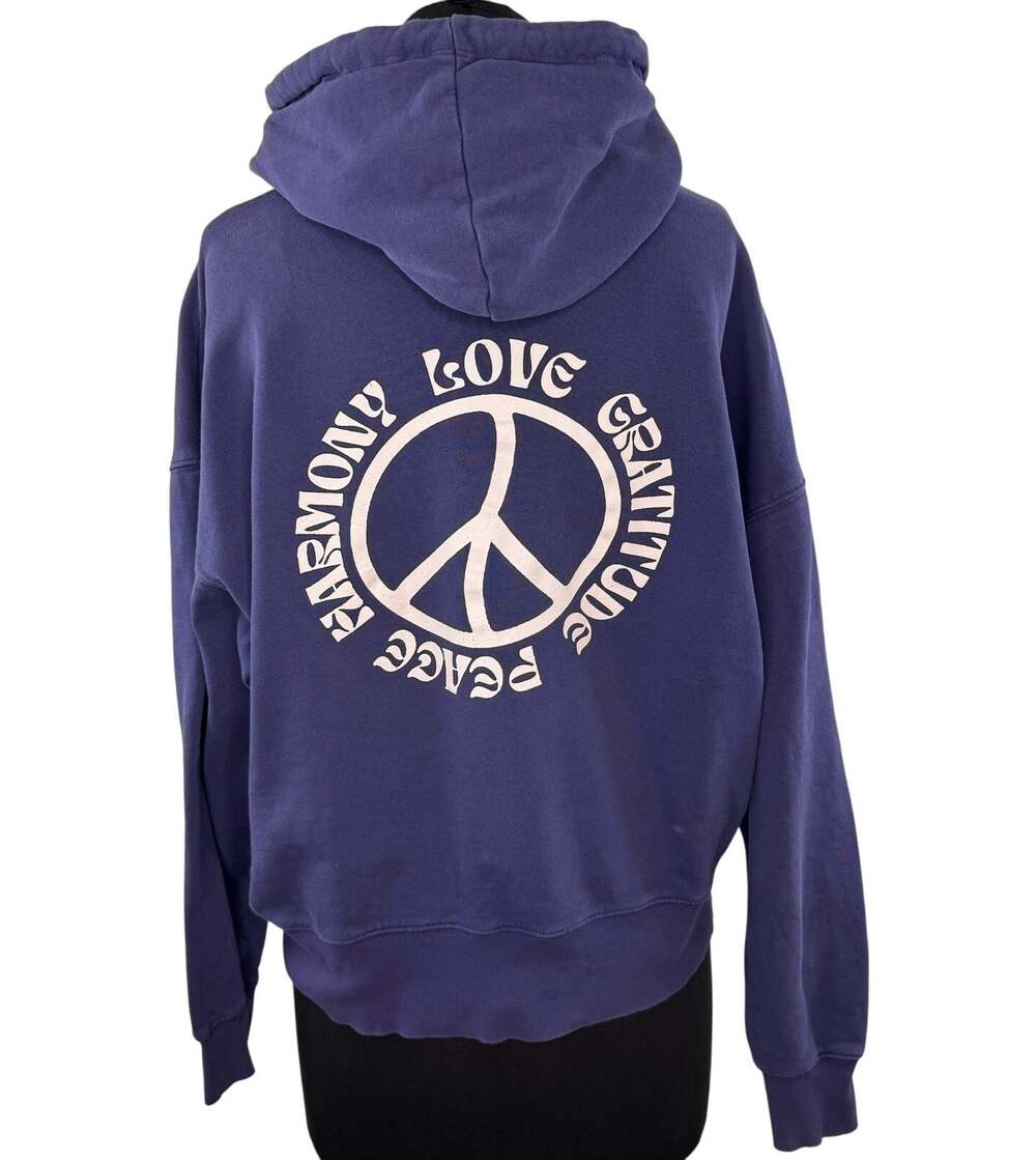 Spiritual Gangster Harmony Phoebe Navy Hoodie Drop Shoulder Pullover Sz S Small
